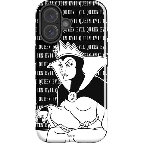 Disney Villains Evil Queen Black and White iPhone 16 Plus Impact Case